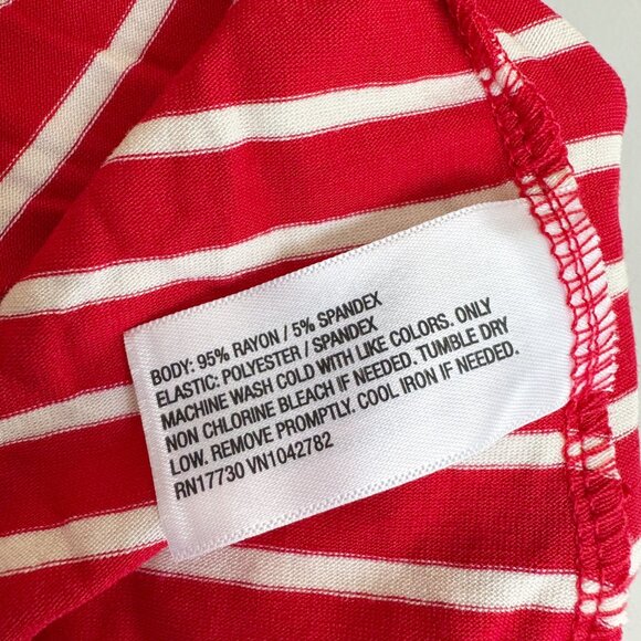 NEW Isabel Maternity Red Striped Tie Strap Maternity Tank Top - Picture 11 of 16